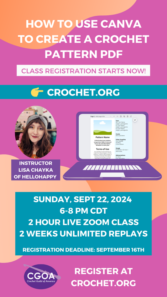 Crochet Class: How to Use Canva to Create a Crochet Pattern PDF