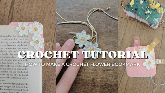 Free Crochet Pattern Video: Flower Bookmark