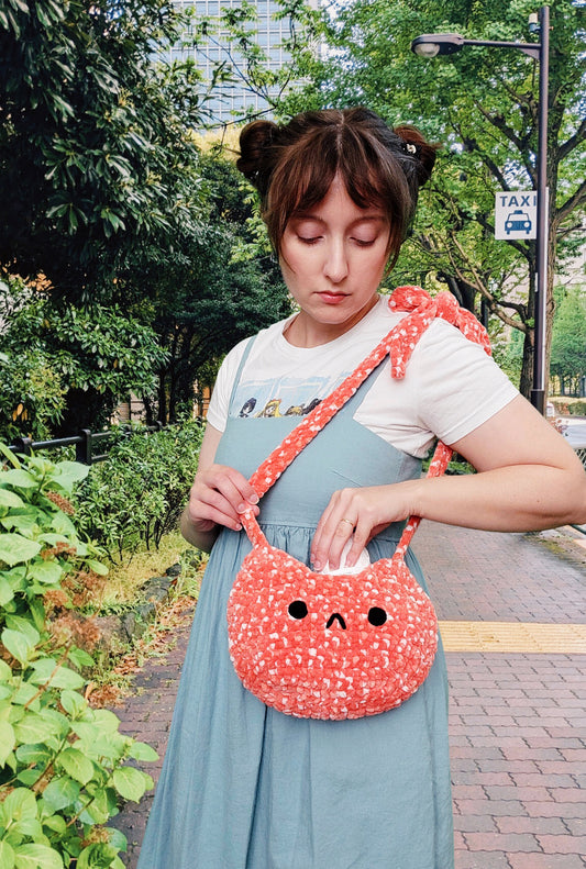 Crochet Pattern: Cat Bag with Bow Strap
