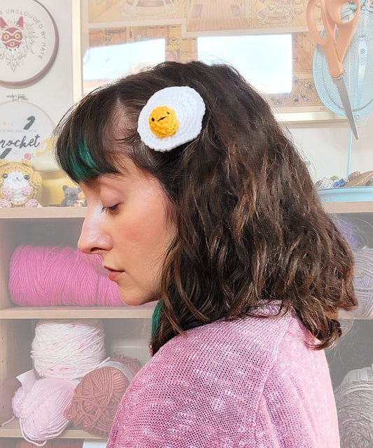 Crochet Pattern: Egg Hair Clip