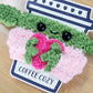 Sweet Baby Alien Creature Coffee Cozy - Hand crocheted cup sleeve