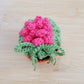 Cactus Dice Bag - Hand crocheted Draw String Pouch