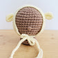Adjustable Baby & Toddler Lamb Headband - Hand crocheted photo prop