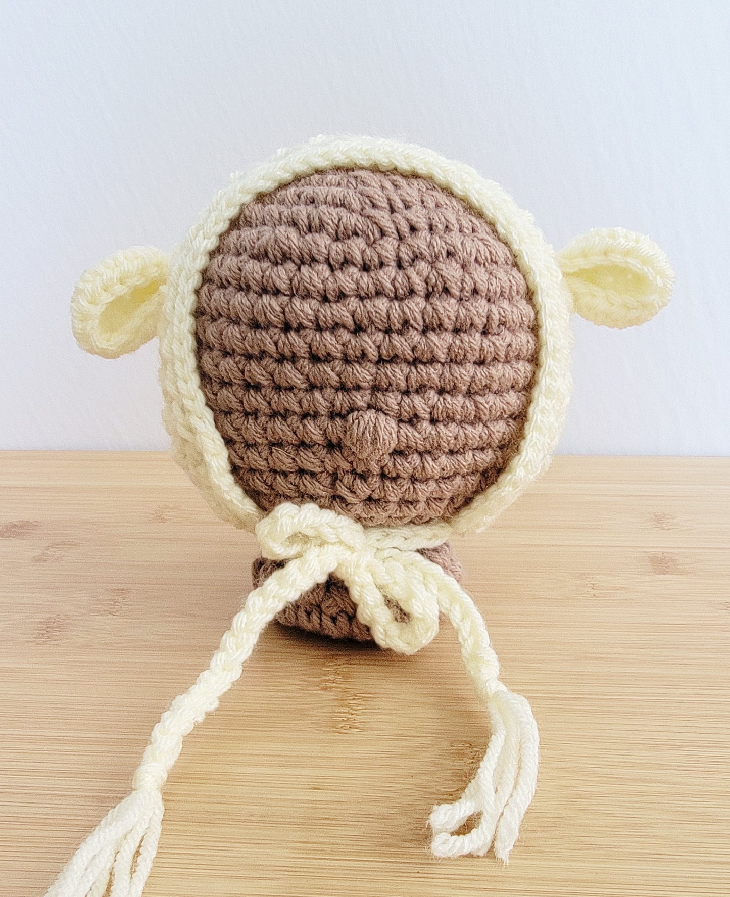 Adjustable Baby & Toddler Lamb Headband - Hand crocheted photo prop