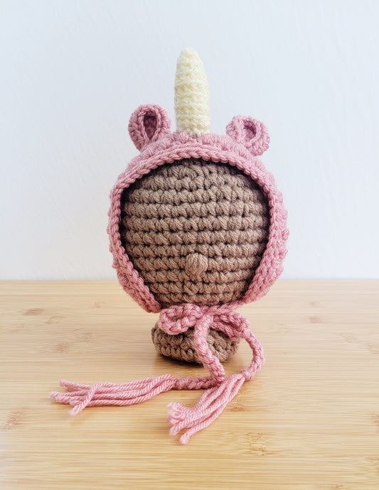 Adjustable Baby & Toddler Unicorn Headband - Hand crocheted photo prop