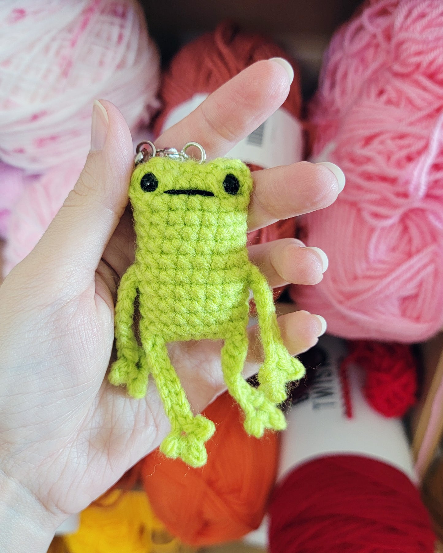 Crochet Leggy Froggy Keychain