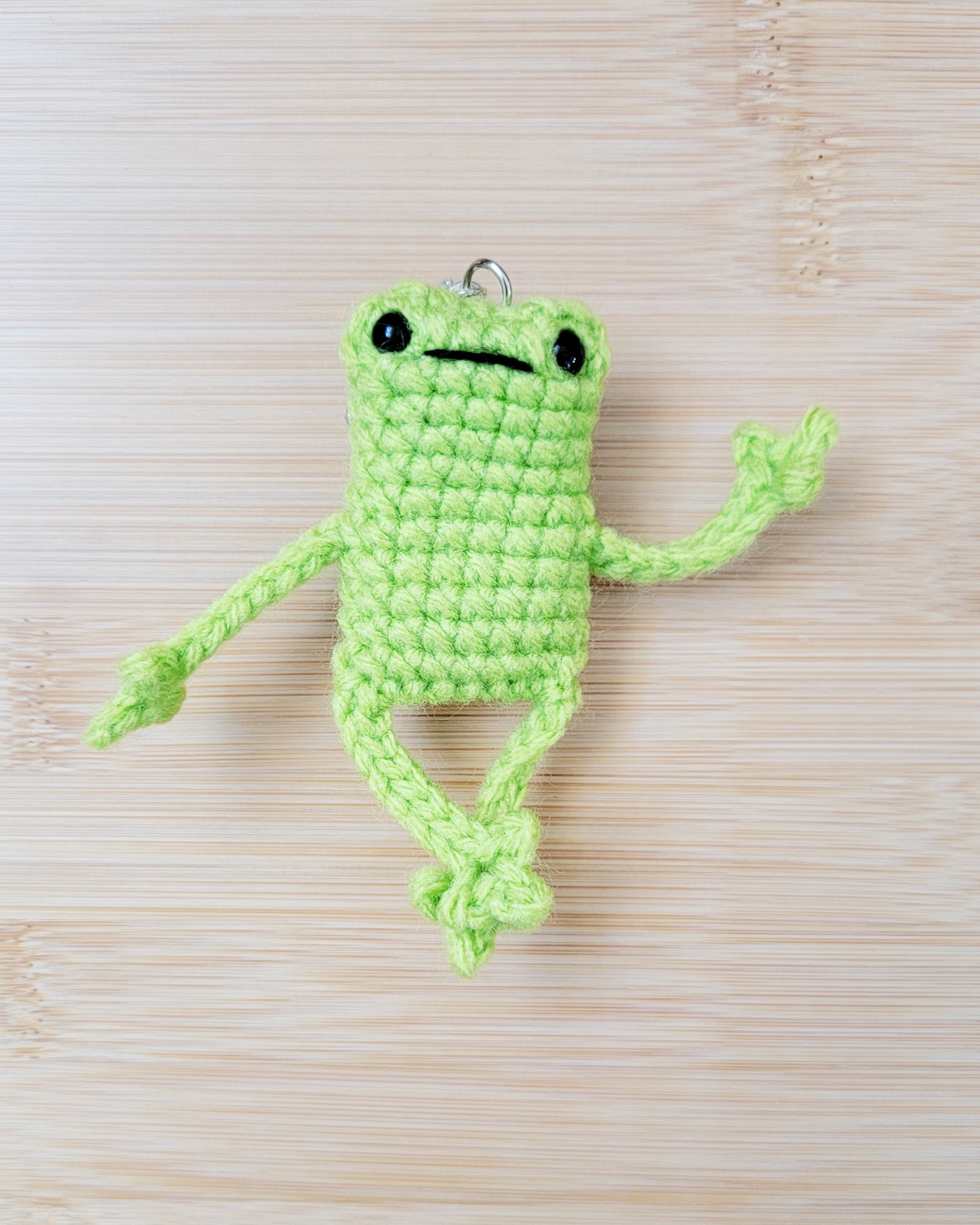 Crochet Leggy Froggy Keychain