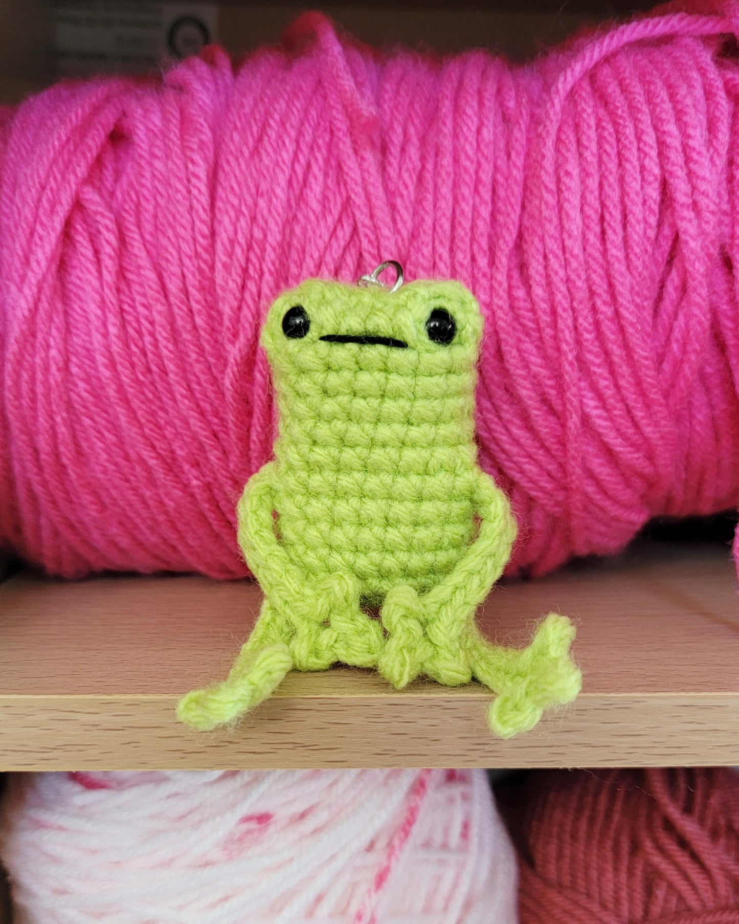 Crochet Leggy Froggy Keychain