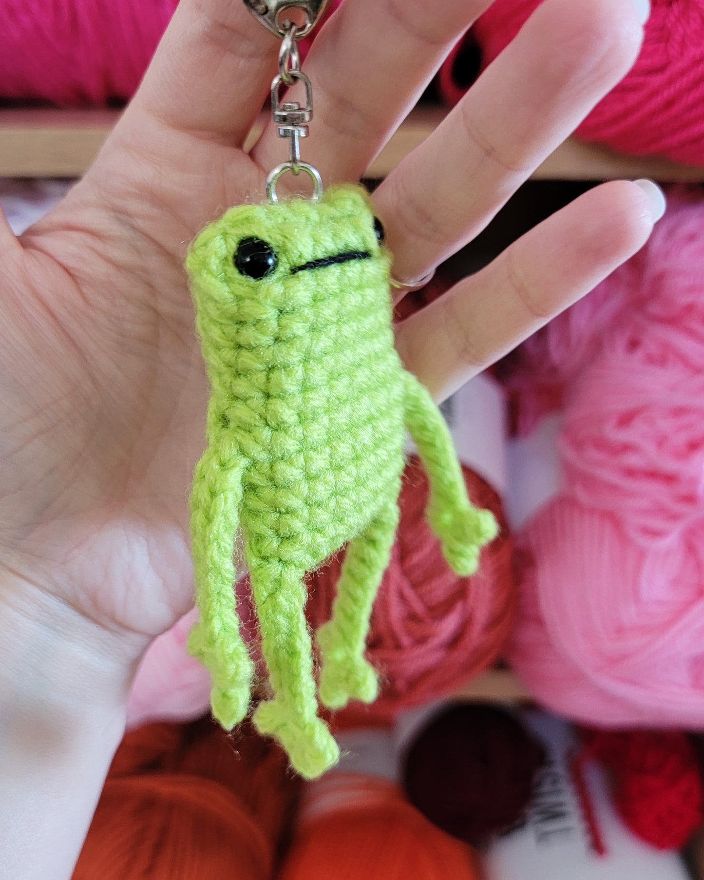 Crochet Leggy Froggy Keychain