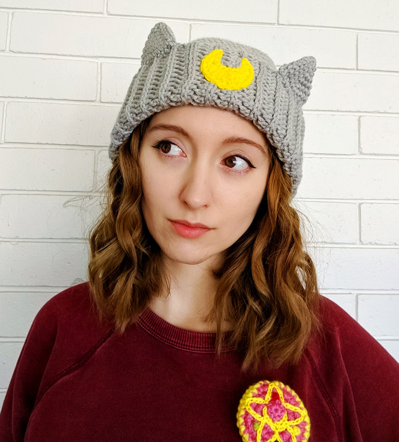 Crochet Pattern: Moon Cat Beanie