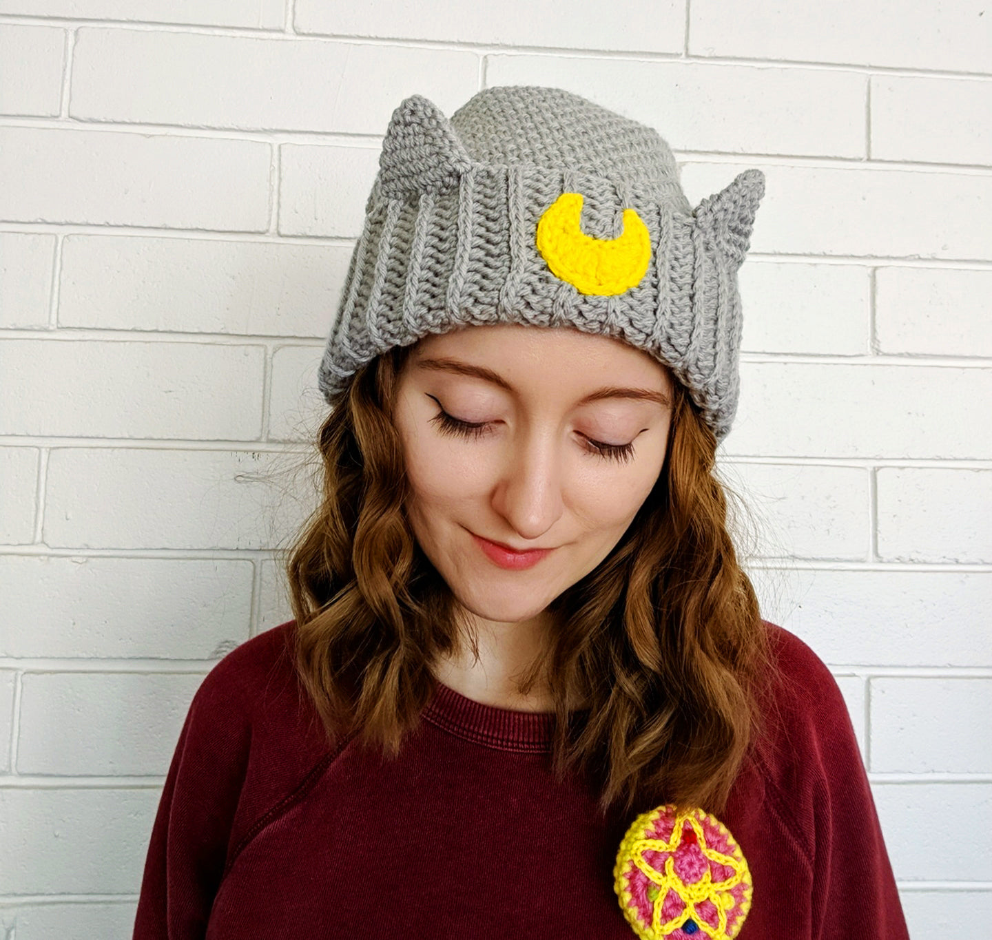 Crochet Pattern: Moon Cat Beanie