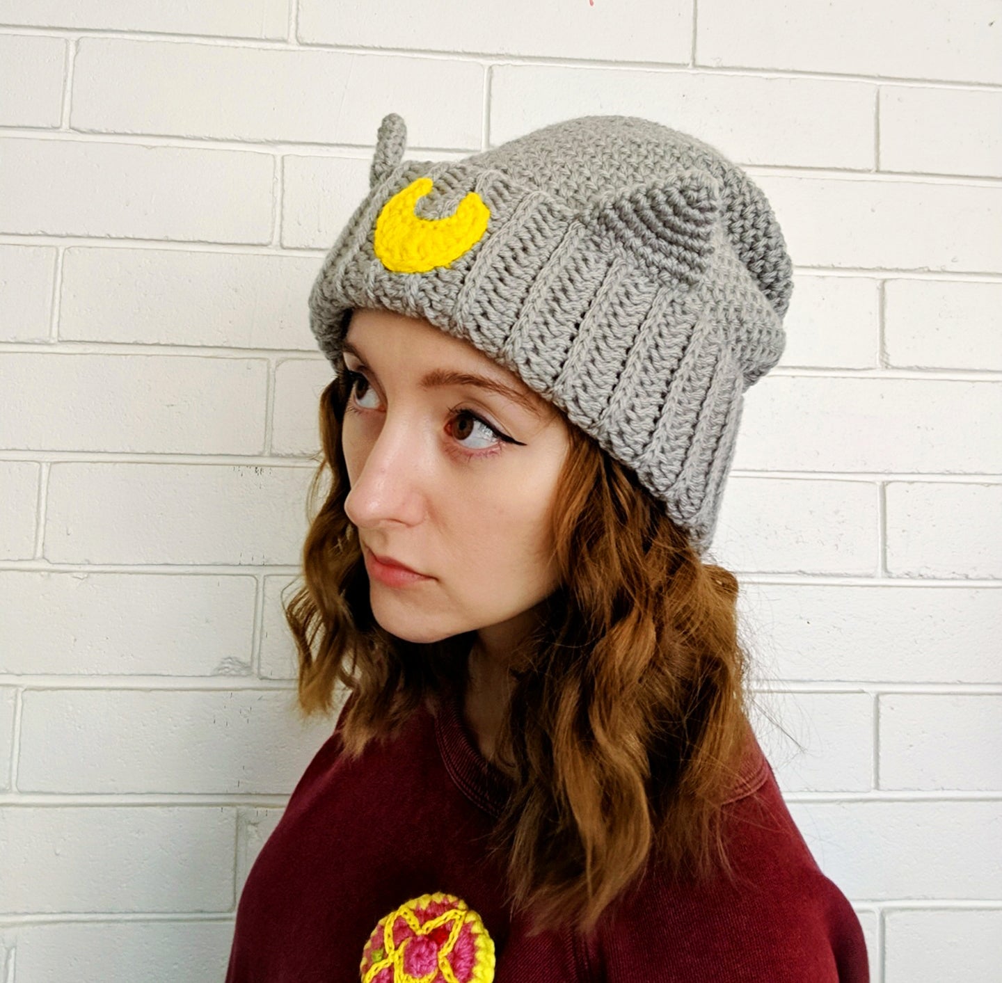 Crochet Pattern: Moon Cat Beanie