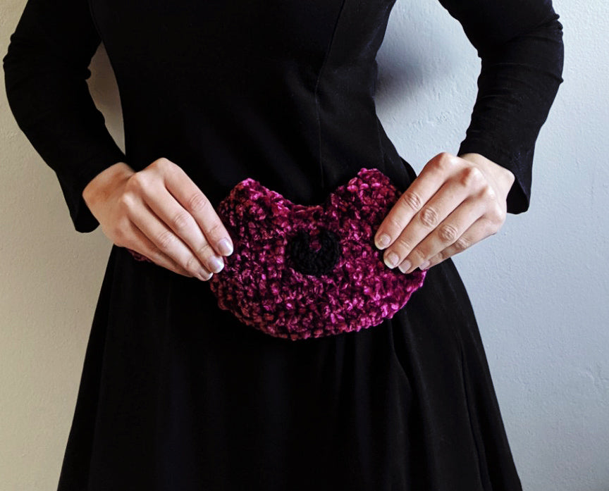 Crochet Pattern: Velvet Moon Cat Belt Bag