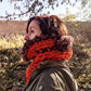 Galaxy Battle Bears Snood - Hand crocheted cowl hood - Sample Sale