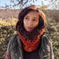 Galaxy Battle Bears Snood - Hand crocheted cowl hood - Sample Sale