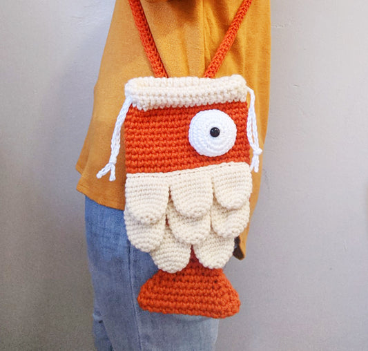 Crochet Pattern: Funny Fish Crossbody Bag