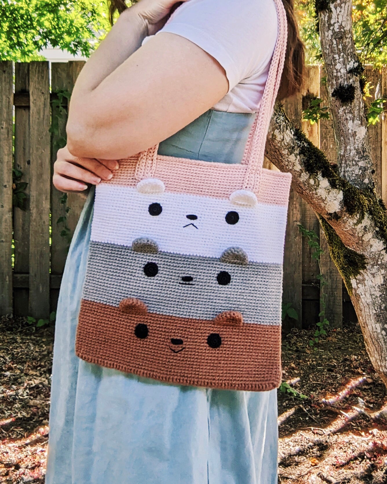 Crochet Pattern: Three Bears Tote Bag