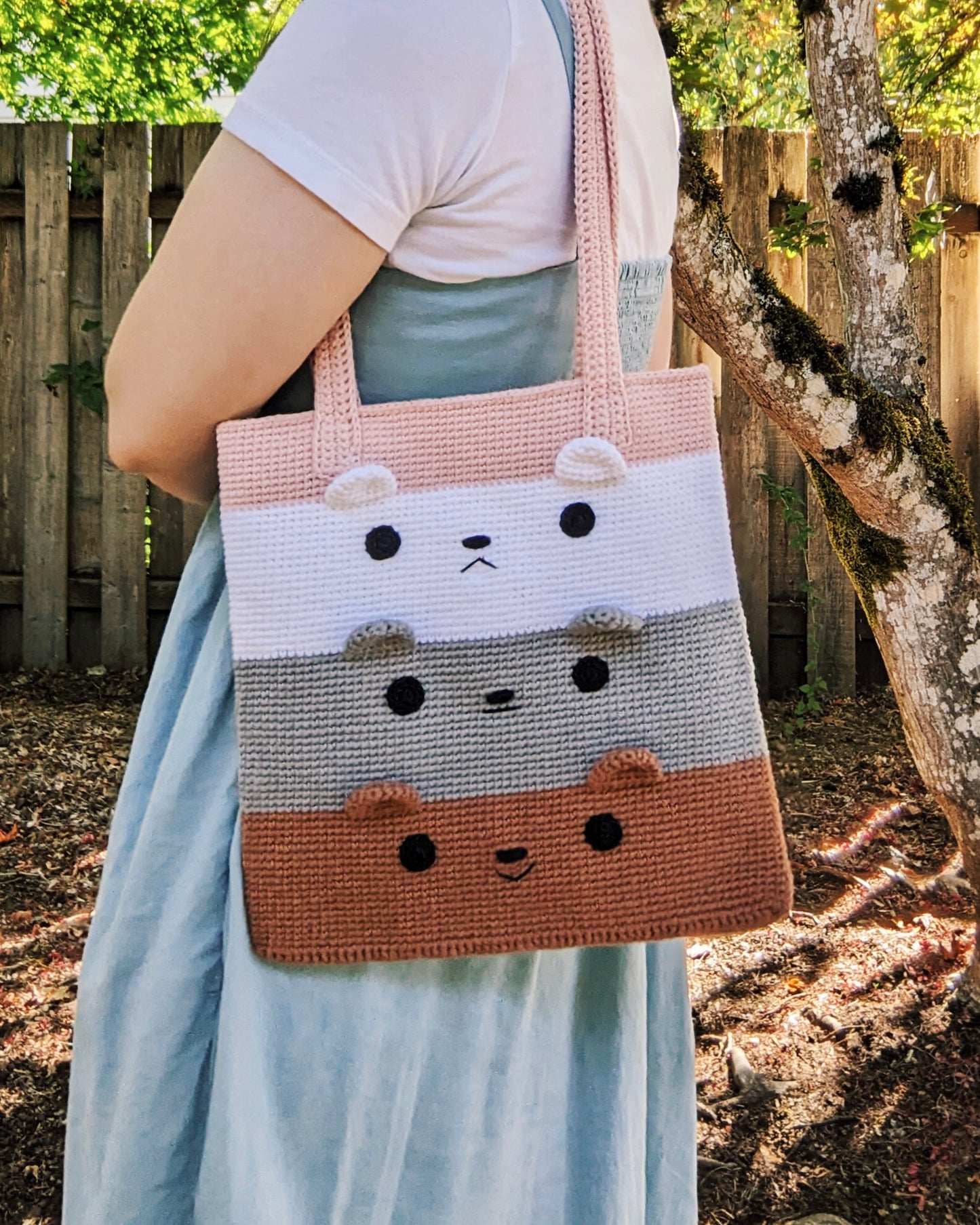 Crochet Pattern: Three Bears Tote Bag