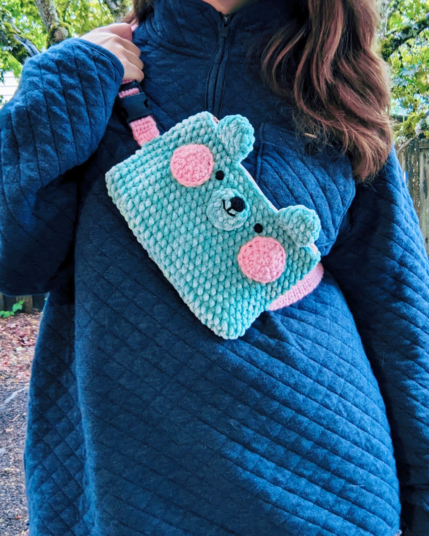 Crochet Pattern: Fuzzy Bear Belt Bag