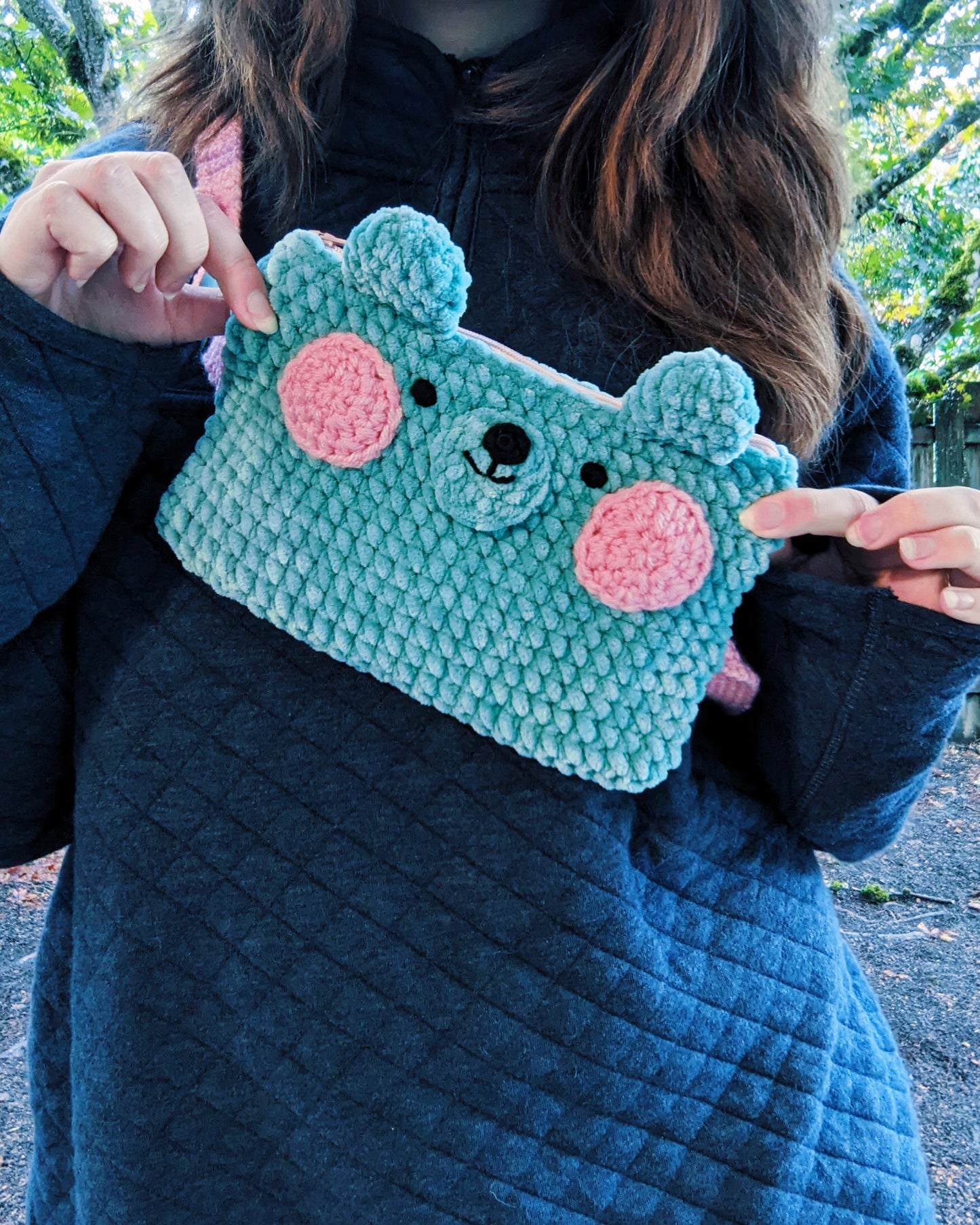 Crochet Pattern: Fuzzy Bear Belt Bag