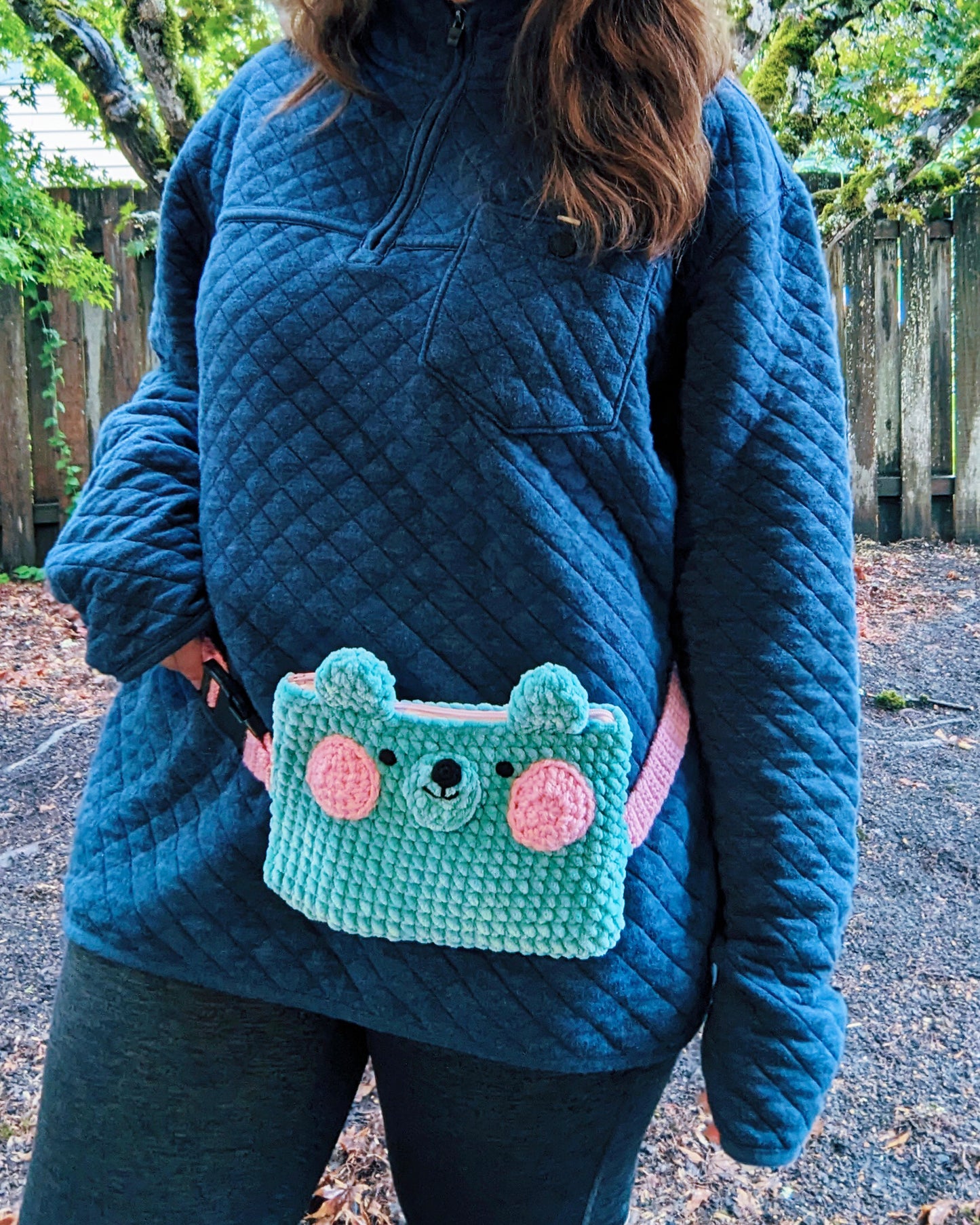 Crochet Pattern: Fuzzy Bear Belt Bag