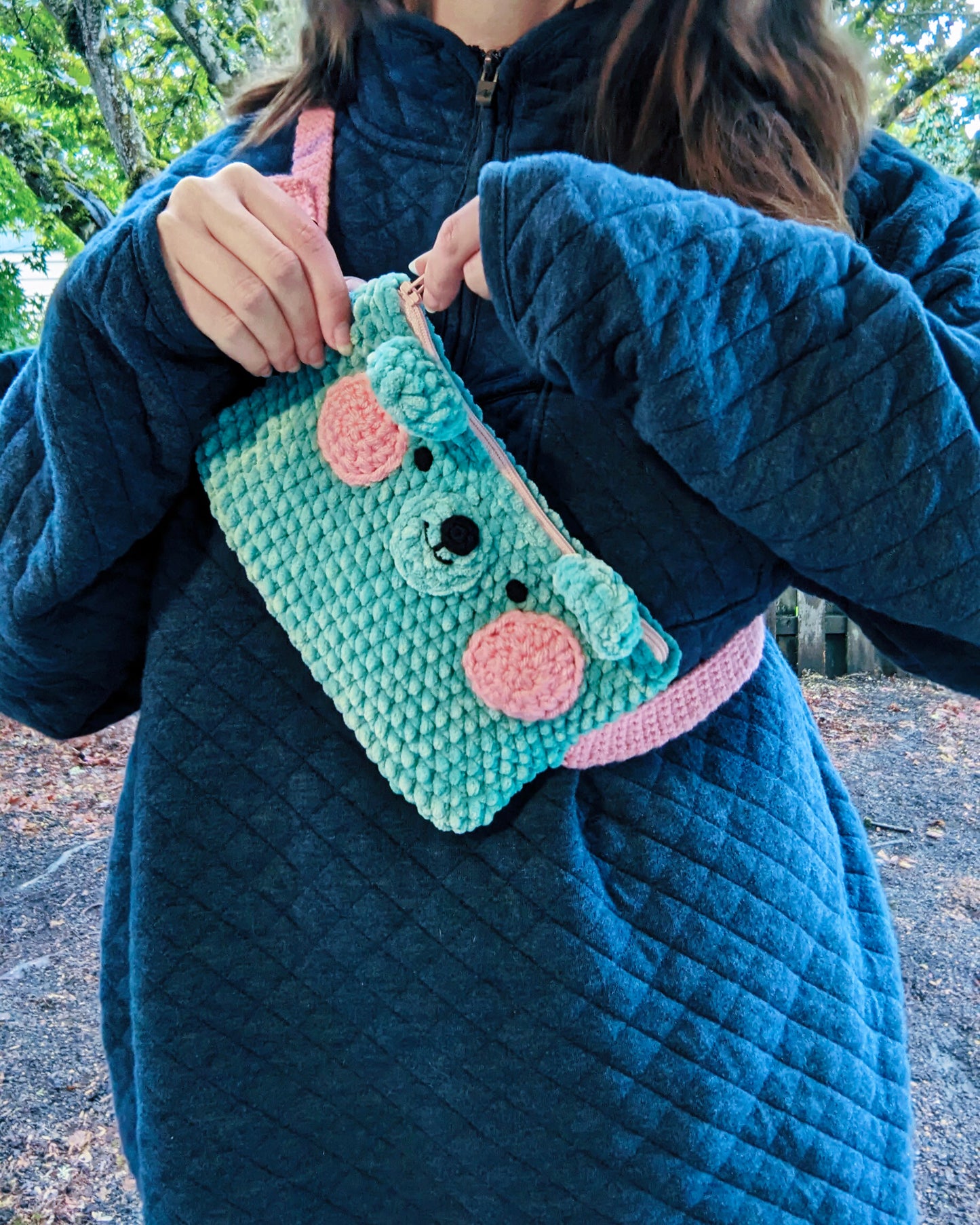 Crochet Pattern: Fuzzy Bear Belt Bag