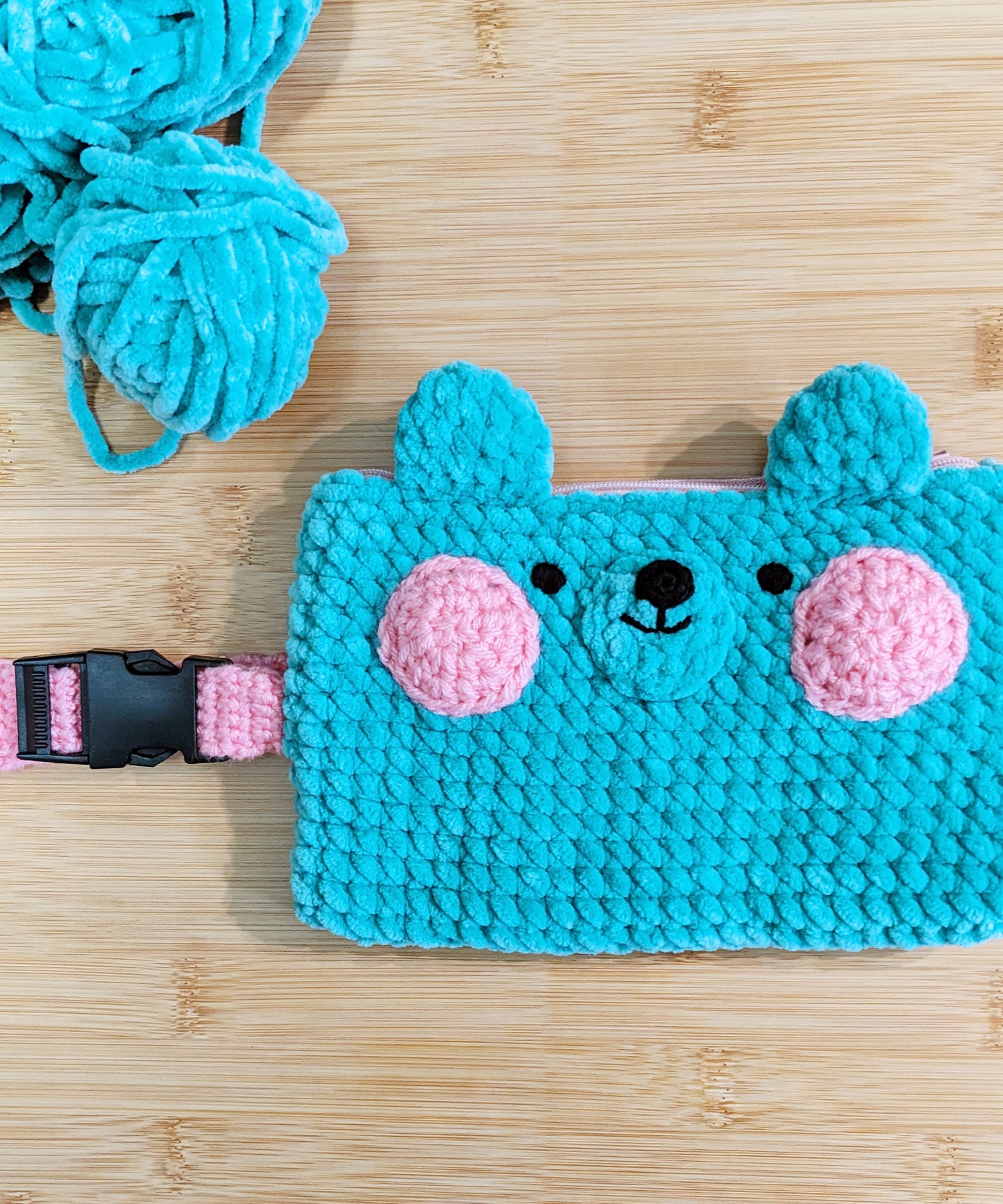 Crochet Pattern: Fuzzy Bear Belt Bag