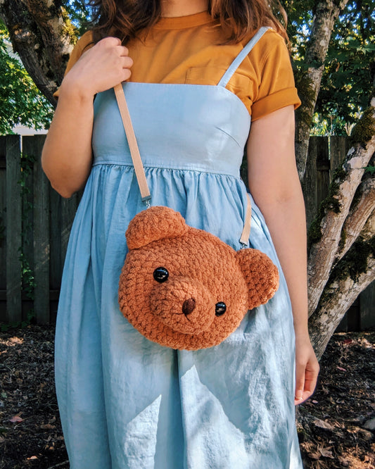 Crochet Pattern: Plushie Bear Crossbody Bag