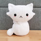 Pretty Kitty Jumbo Plushie - Hand Crocheted Adorable Stuffed Animal Cat - Sample Sale