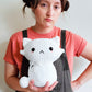 Pretty Kitty Jumbo Plushie - Hand Crocheted Adorable Stuffed Animal Cat - Sample Sale