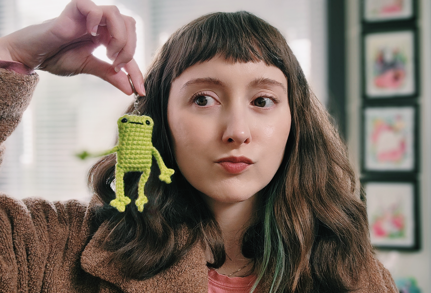 Crochet Leggy Froggy Keychain