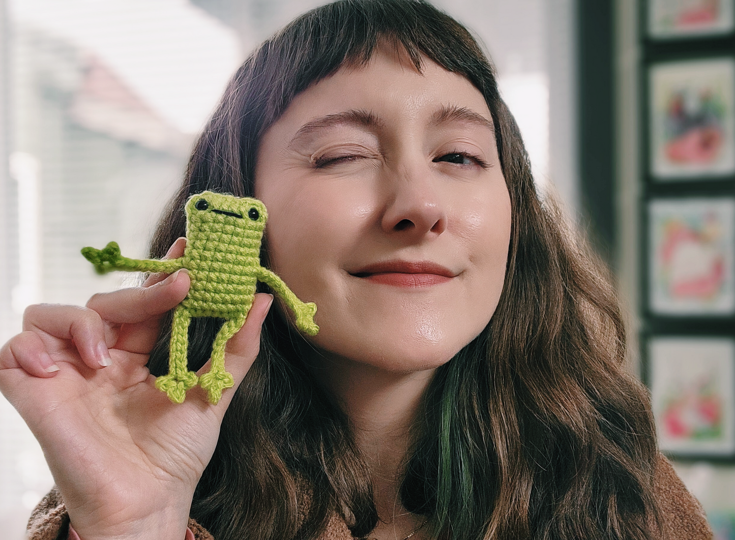 Crochet Leggy Froggy Keychain