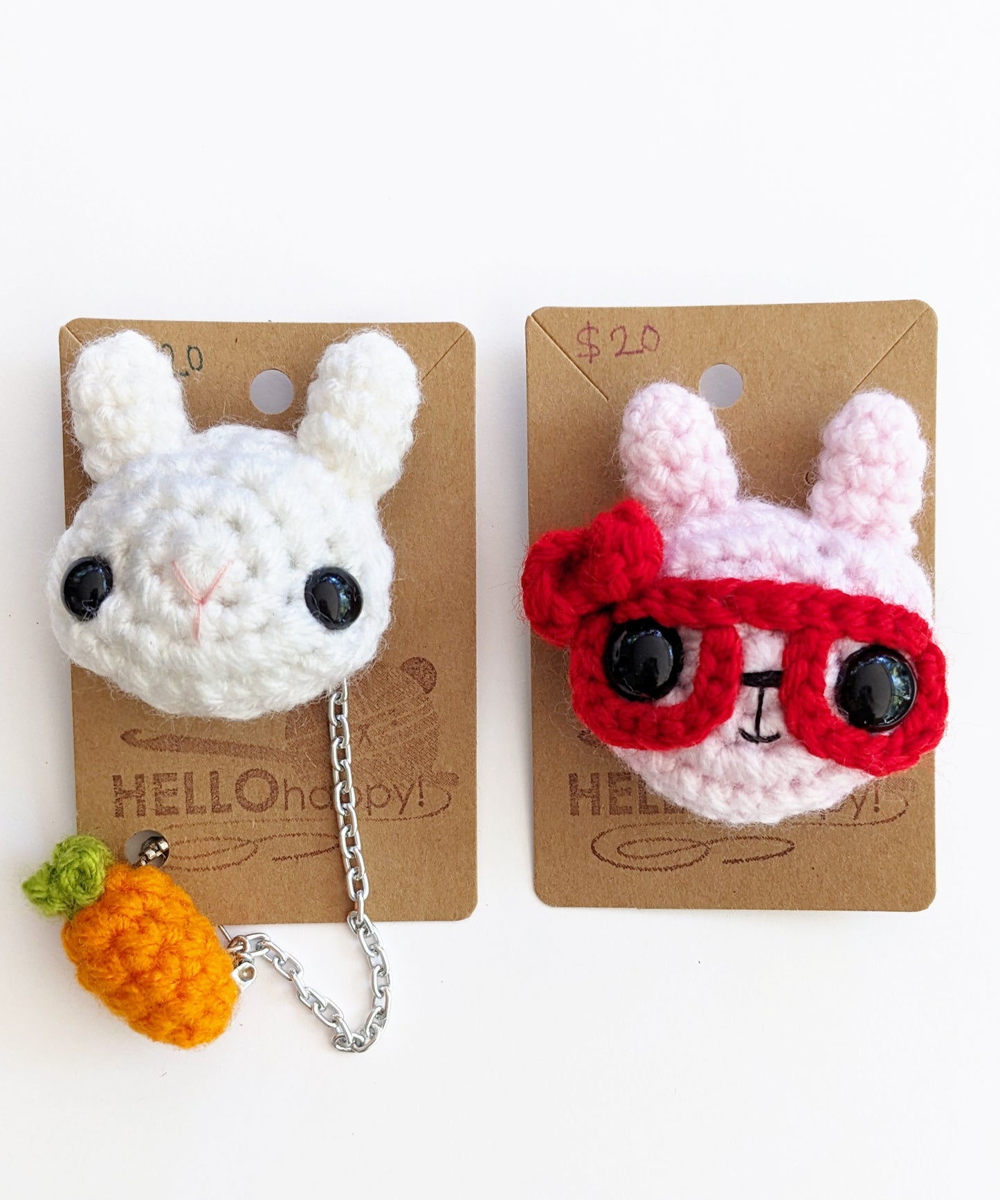Crochet Bunny Pins