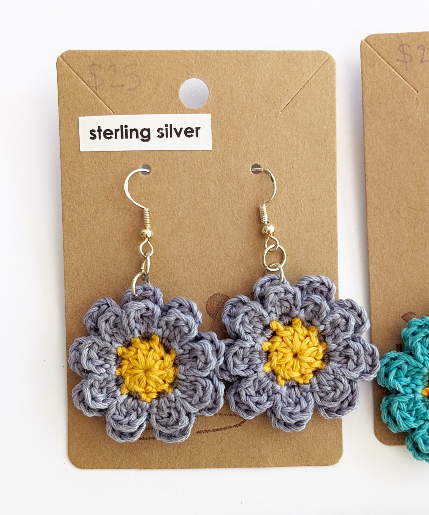 Crochet Flower Earrings - Choose your favorite flower