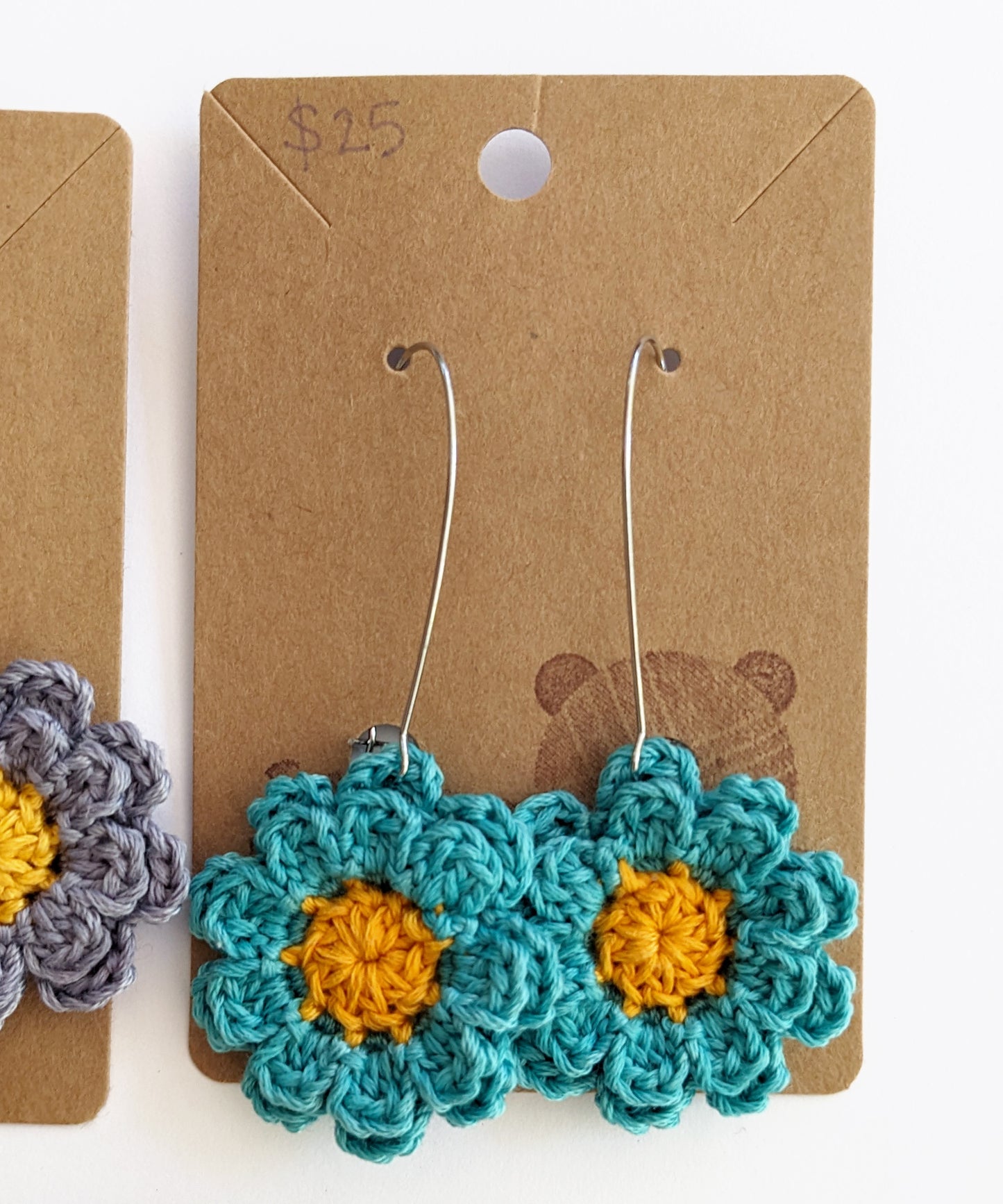 Crochet Flower Earrings - Choose your favorite flower