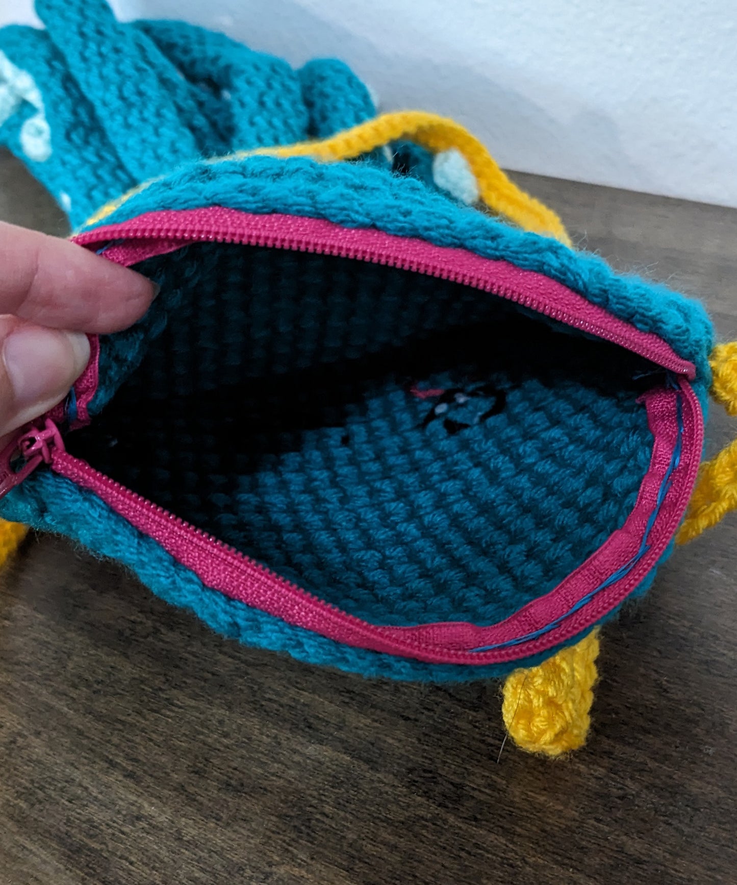 Octopus Crossbody Bag - Hand crocheted purse