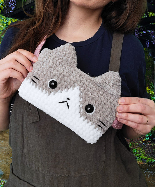 Crochet Pattern: Cat Plushie Belt Bag