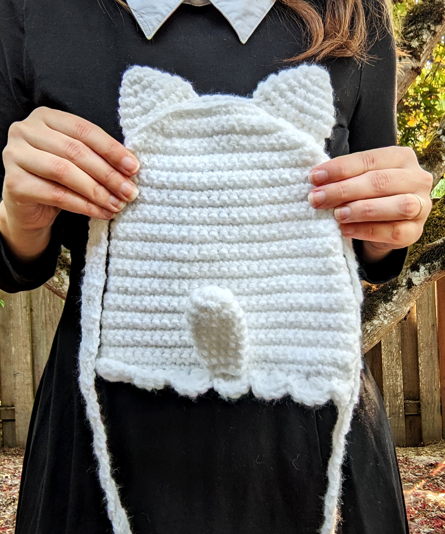 Crochet Pattern: Ghost Cat Crossbody Bag