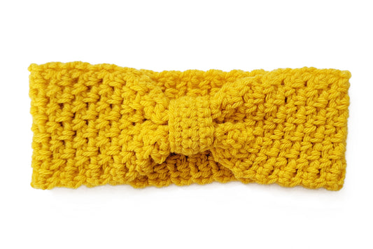 Sunny Yellow Crochet Headband - Inventory Sale