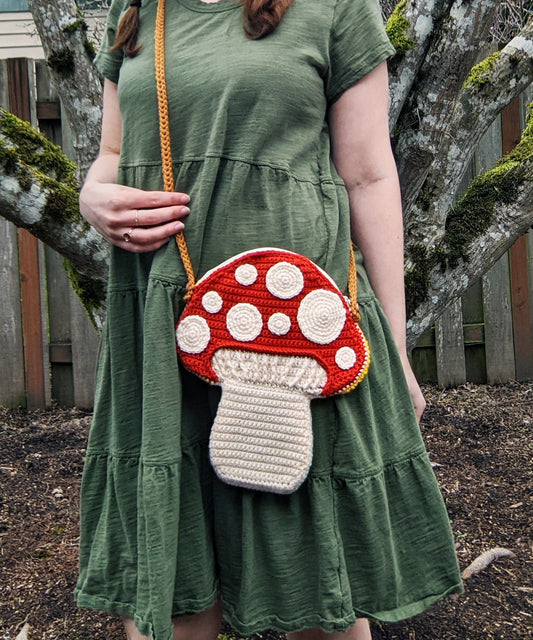 Crochet Pattern: Crossbody Mushroom Bag