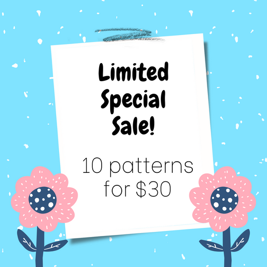 Limited Special Sale! Crochet Pattern Bundle: 10 for $30
