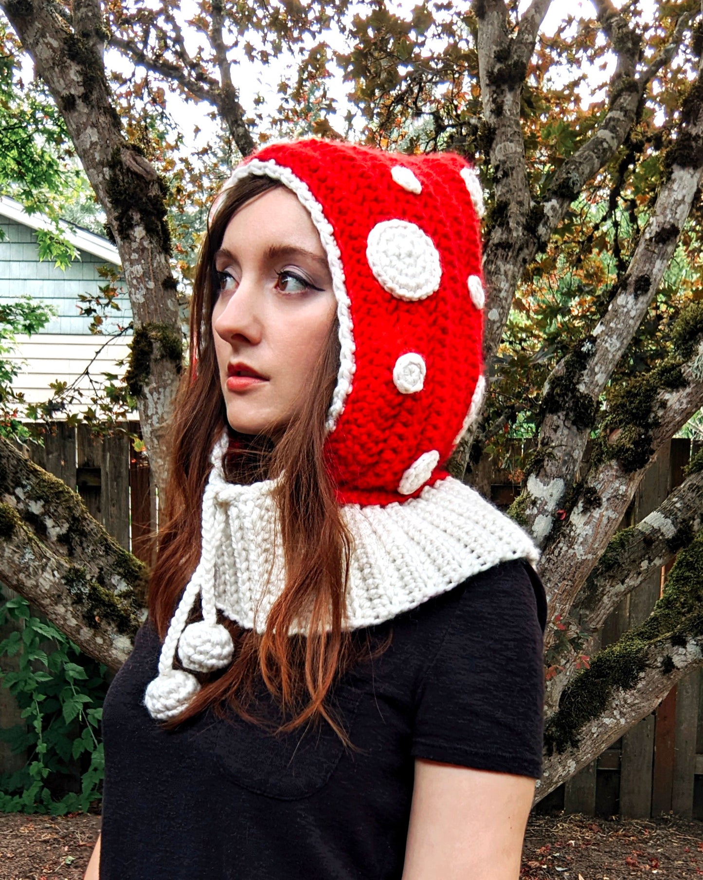 Crochet Pattern: Mushroom Balaclava Hood