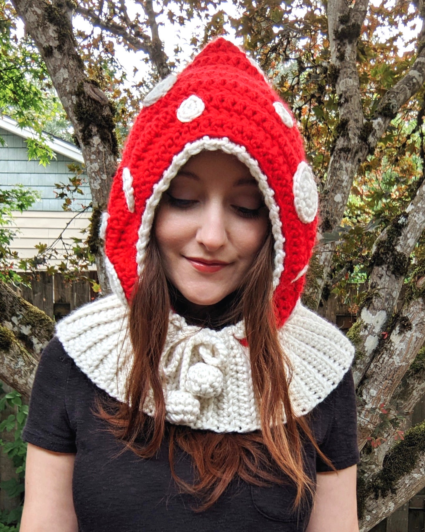 Crochet Pattern: Mushroom Balaclava Hood