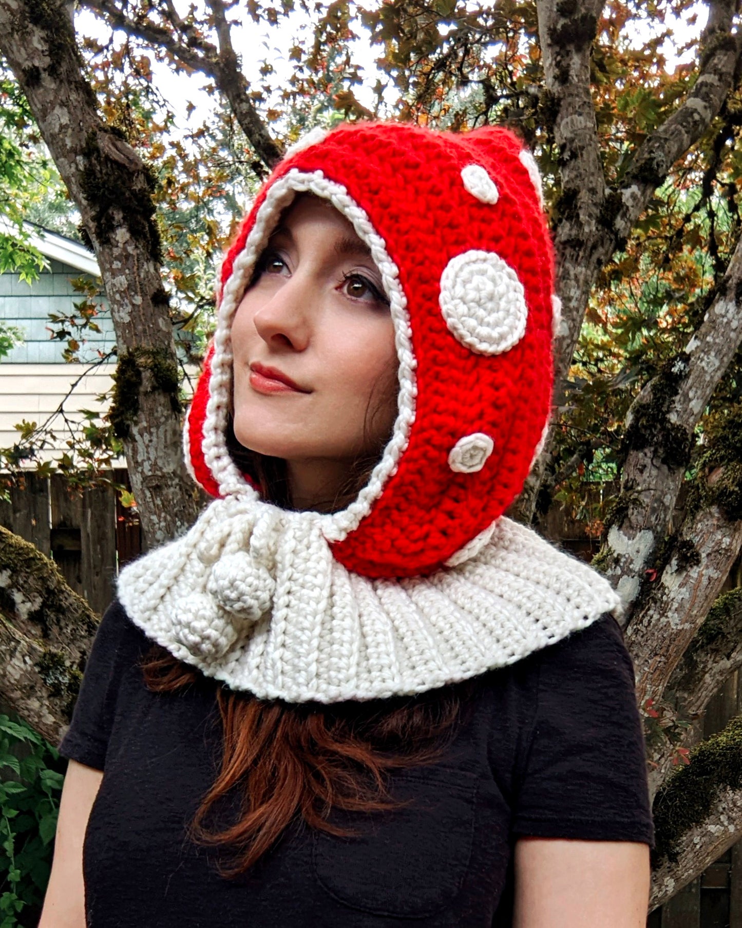 Crochet Pattern: Mushroom Balaclava Hood