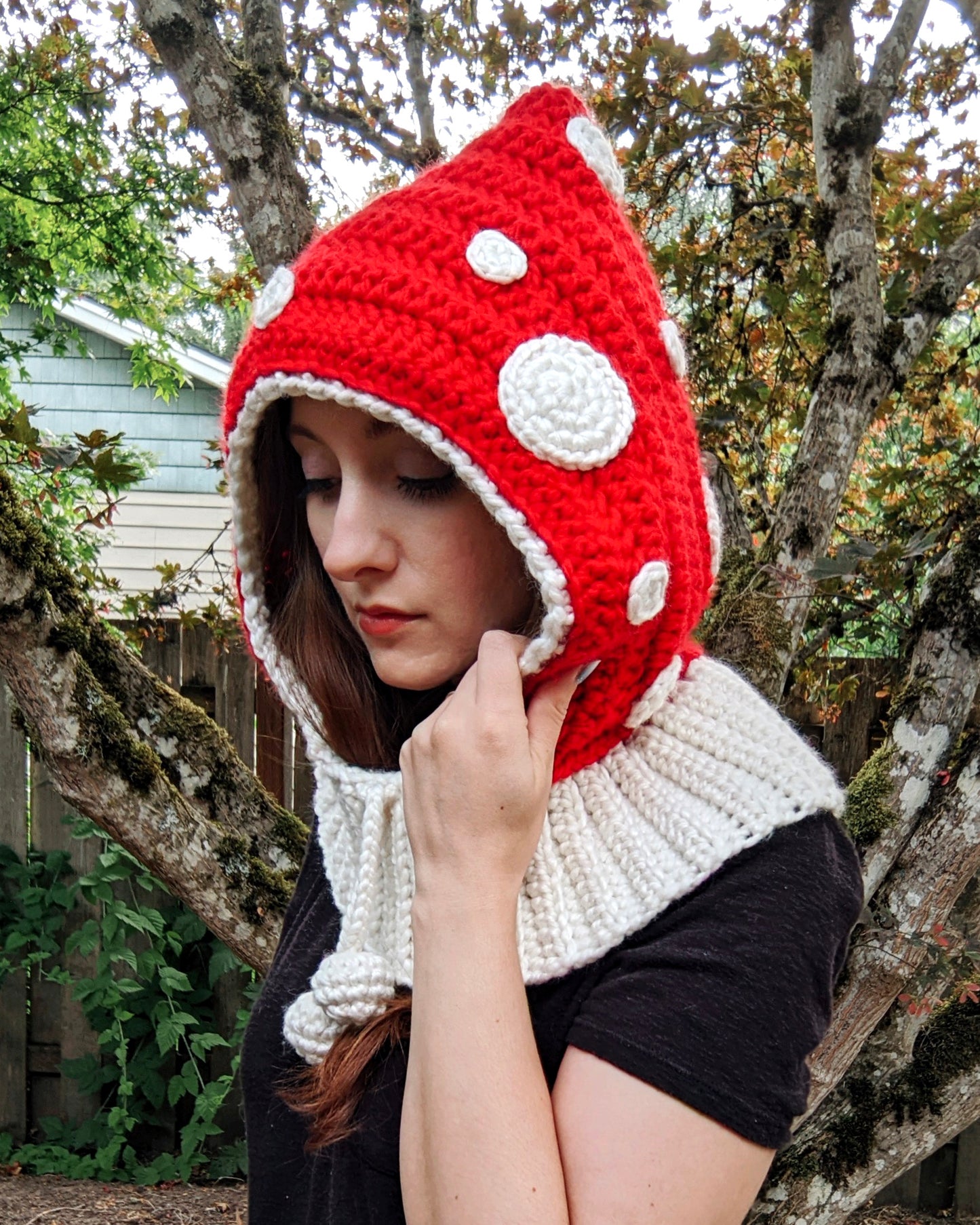 Crochet Pattern: Mushroom Balaclava Hood