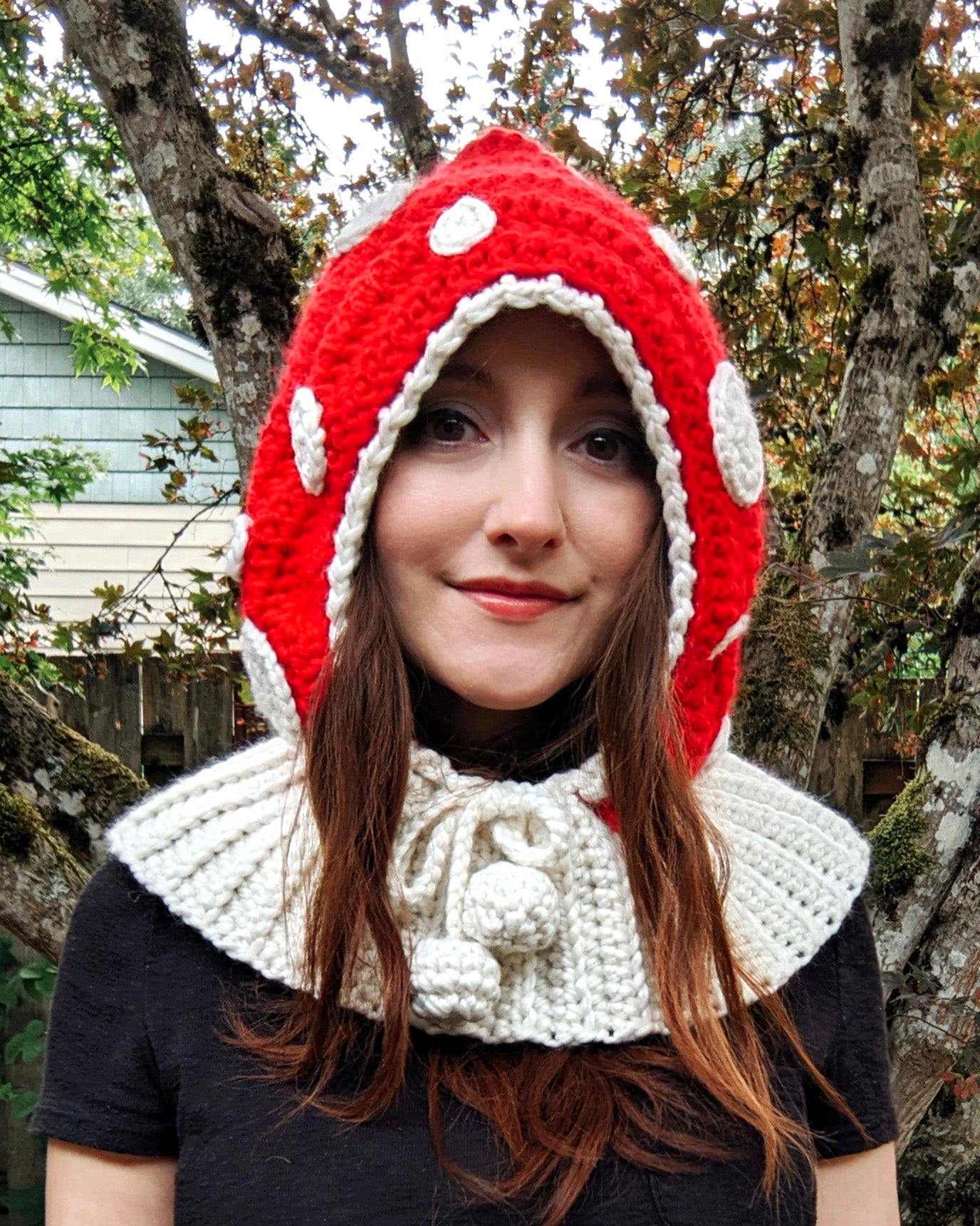 Crochet Pattern: Mushroom Balaclava Hood