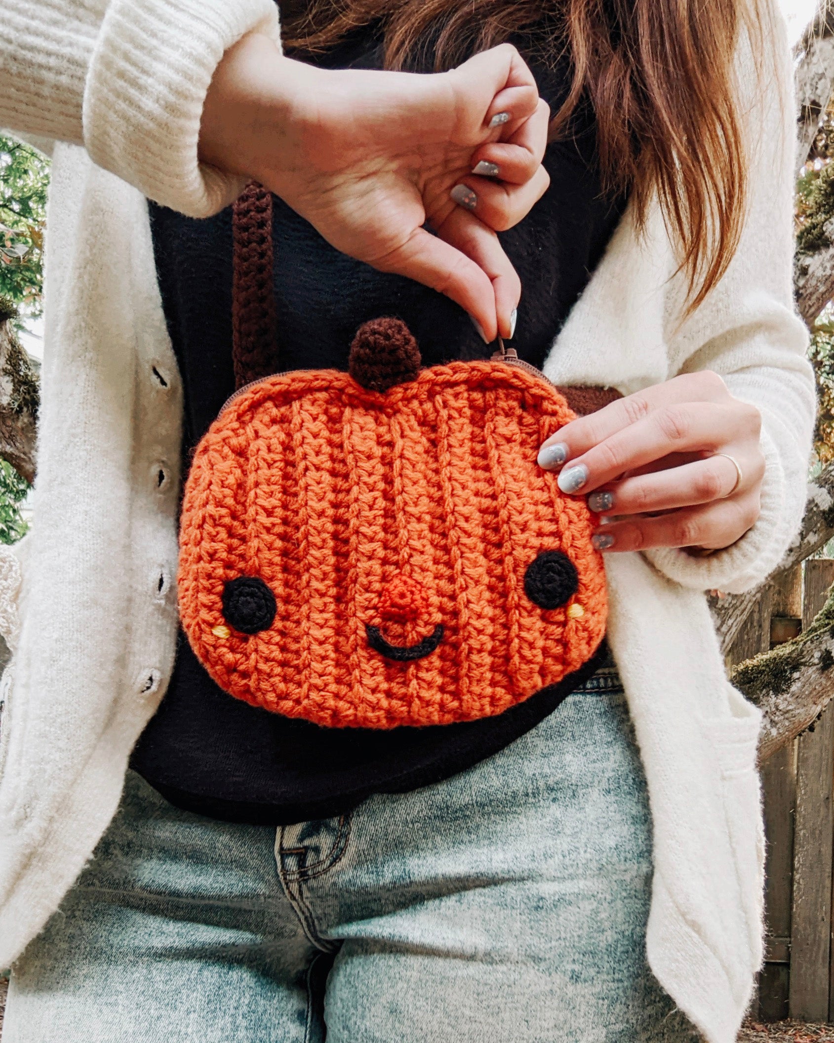 Crochet Pattern Crossbody Pumpkin Bag HELLOhappy