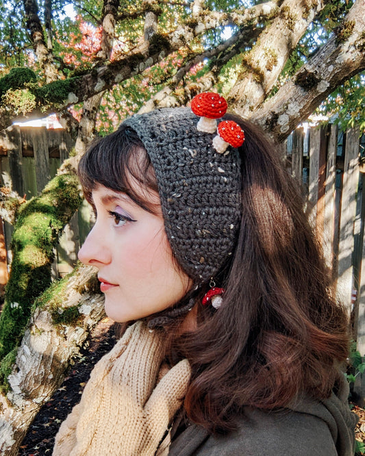 Crochet Pattern: Mini Mushrooms Headband
