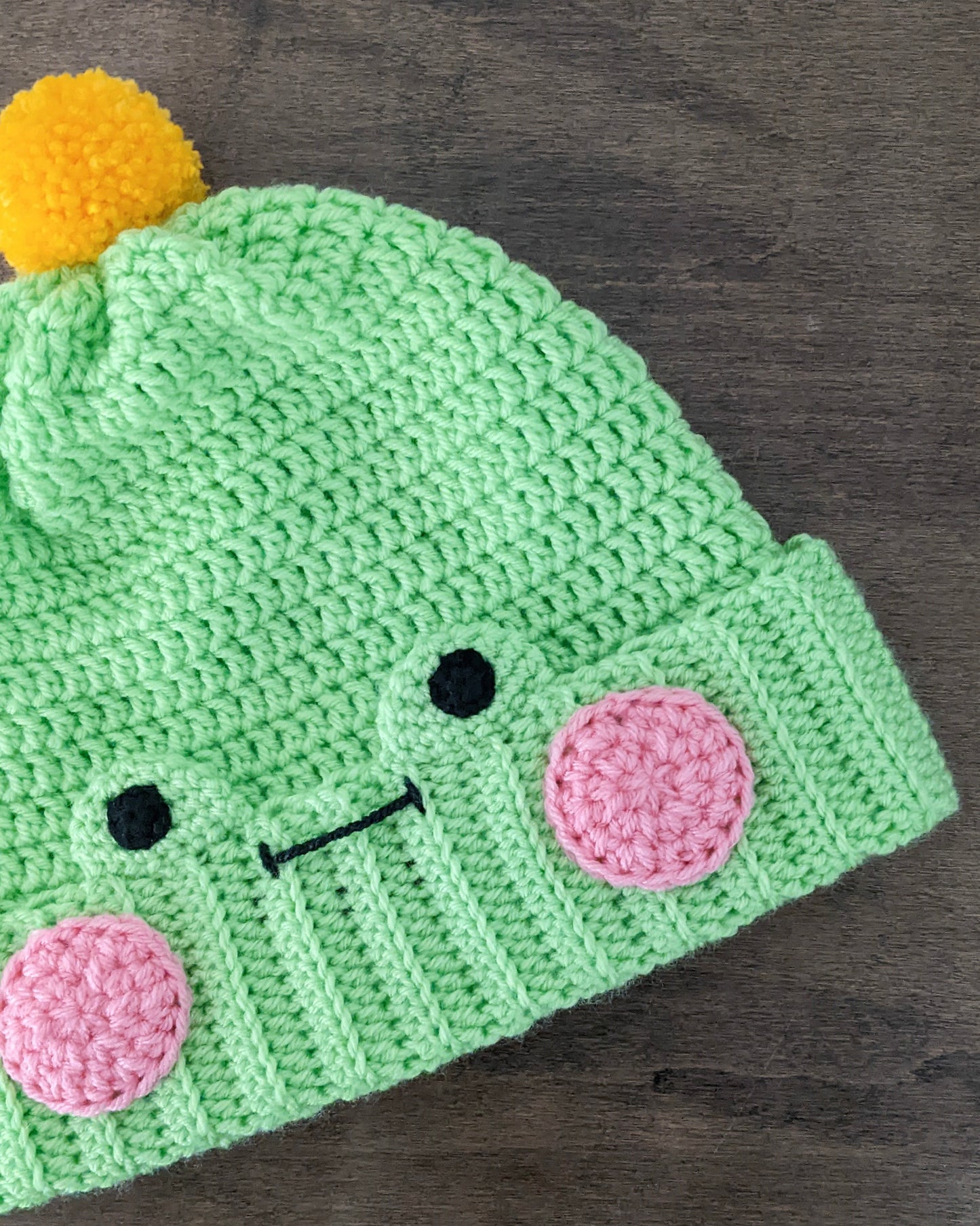 Crochet Pattern: Froggy Fold Over Beanie Hat