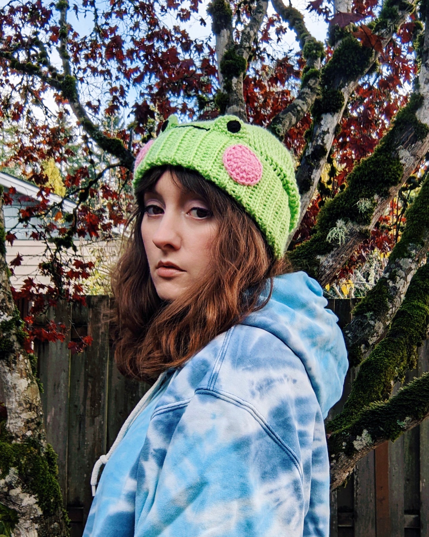 Crochet Pattern: Froggy Fold Over Beanie Hat